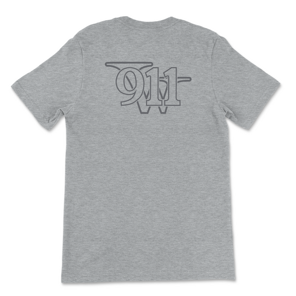 W911 Logo Short Sleeve T-Shirt (front and back)