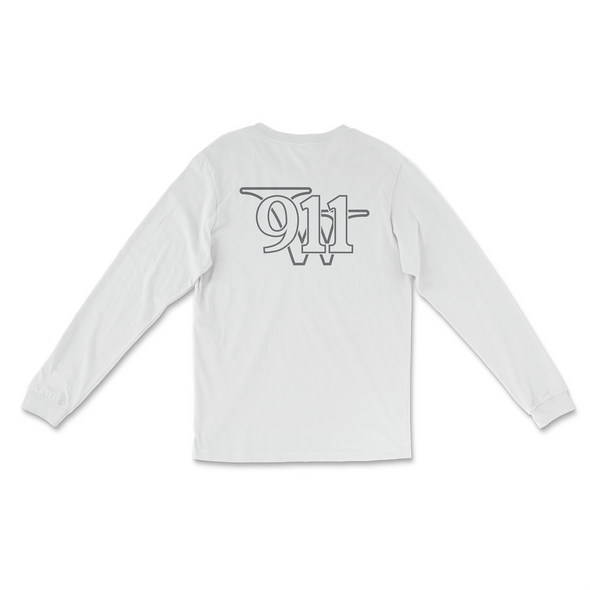 W911 Logo Long Sleeve T-Shirt (front and back)