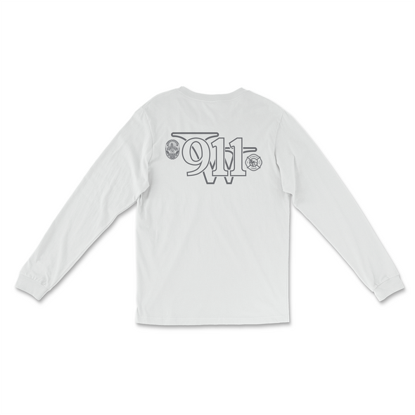 W911 Logo w/Badges Long Sleeve T-Shirt