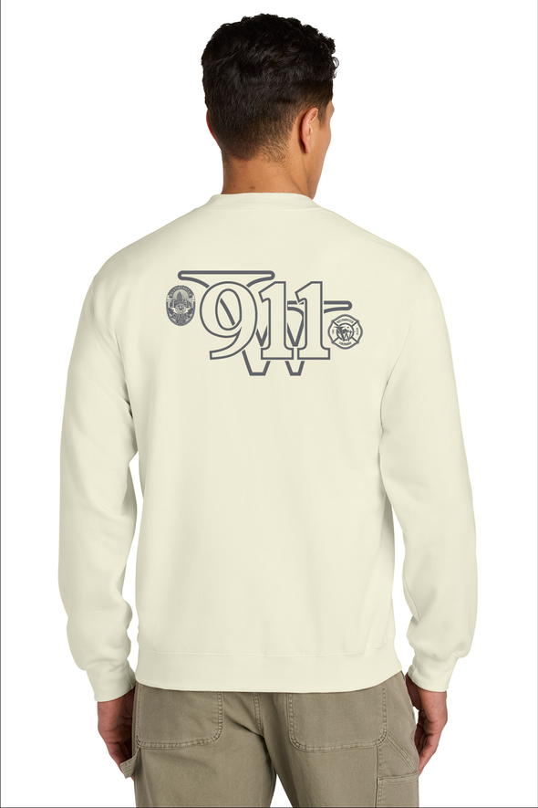 W911 Logo w/Badges 1/4 Zip Sweatshirt