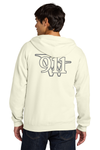 W911 Logo Full Zip Hoodie (front and back)