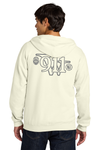 W911 Logo w/Badges Full Zip Hoodie