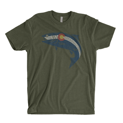 Colorado Pointillism Fish T-Shirt